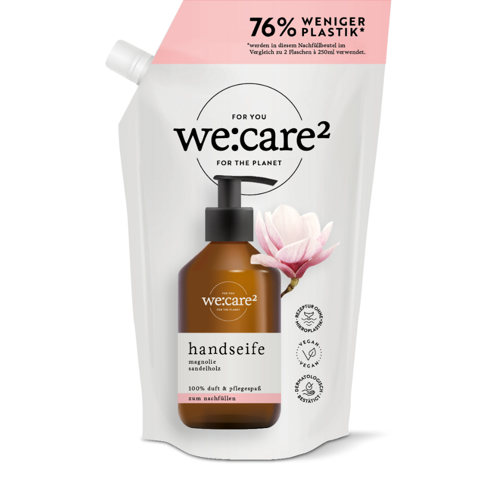 we:care² Nachfüllbeutel aus Mono-Material Magnolie-Sandelholz