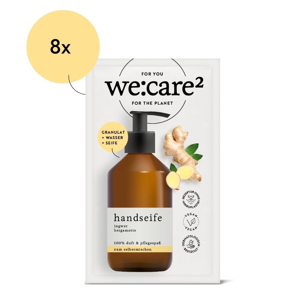 we:care² Seifengranulat Ingwer Bergamotte Tütchen mit Störer "8mal"