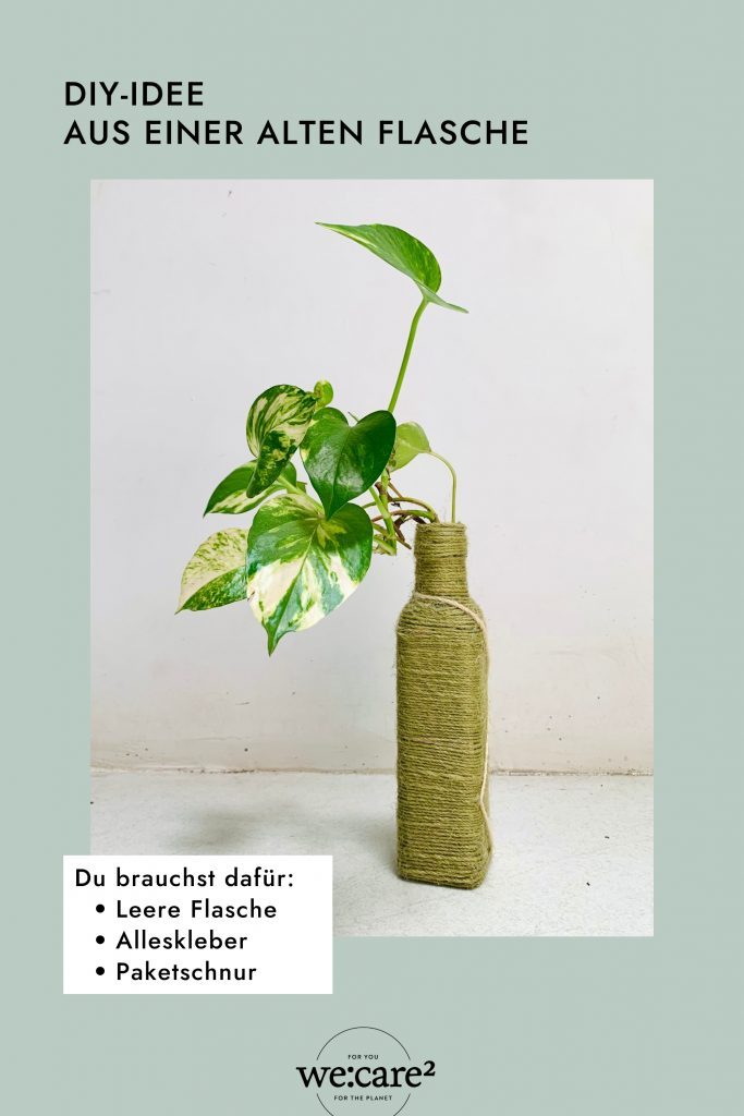 DIY-Idee aus einer alten Flasche