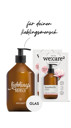 Geschenkset Lieblingsmensch mit Seifenspender und Granulat Sachets