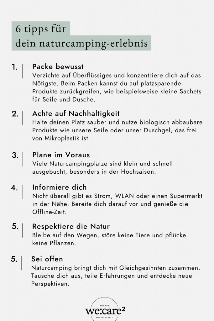 tipps für naturcamping-erlebnisse