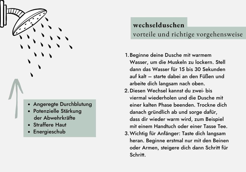 vorteile und vorgehen beim wechselduschen
