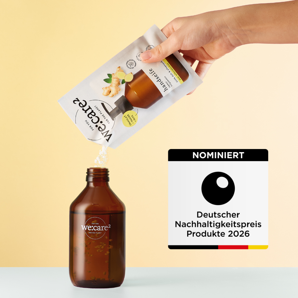 we care 2 Seifenpulver: Nominiert für den Deutschen Nachhaltigkeitspreis 2026