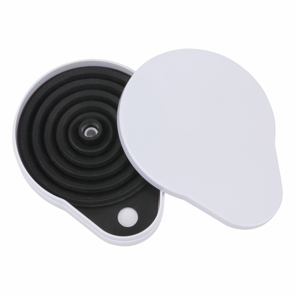 Faltbarer Trichter in Verpackung