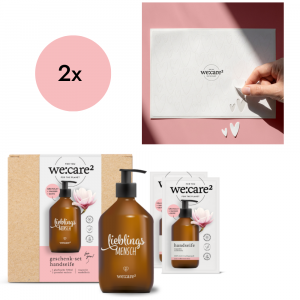 Lieblingsmensch Geschenk: Braunglas Seifenspender Lieblingsmensch und Herz-Sticker